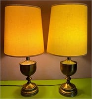 3 Way Brass Tone Touch Table Lamps