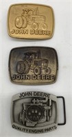 lot of 3 John Deere Belt Buckles