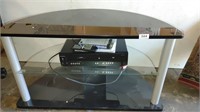 glass entertainment stand w/DVD recorder