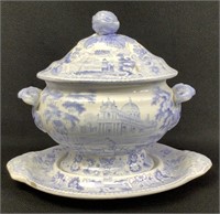 Antique Italian Scenery Tureen