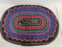 HOOKED & BRAIDED WELCOME MAT