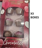 PREMIUM BELGIAN CHOCOLATES CUPCAKE STYLE X3