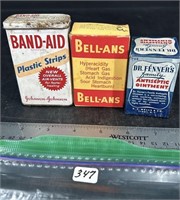 Antique Band Aid Tin, Bell-Ans Cure All, Dr
