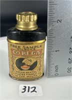 Antique Sample Tin CO-RE-GA Denture Cream