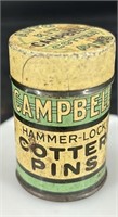 Antique Campbell Cotton Pins Tin
