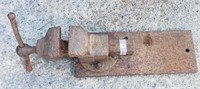 Medium Size Vise Mounted to Steel Plate