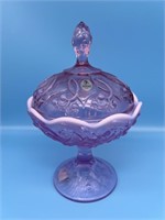 Fenton Footed Candy Dish With Lid