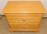 Oak 2 drawer nightstand