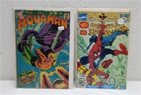 Lot of 2 Comic Books- Aquaman and Spider