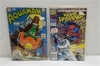 Lot of 2 Comic Books- Aquaman and Web of