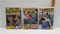 Lot of 3 Comic Books- Hawkman. Spiderman