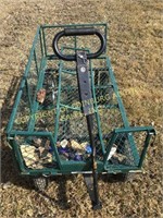 4'X2' FOUR WHEEL GARDEN WAGON W/ FOLDING SIDES