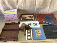 Frames, photo albums,t tray, book