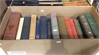 Antique books, 14 antique hard cover books,