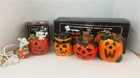 Earthenware pumpkin candle holders and Porcelain