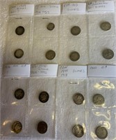 16-Canadian and US  dimes. Various years