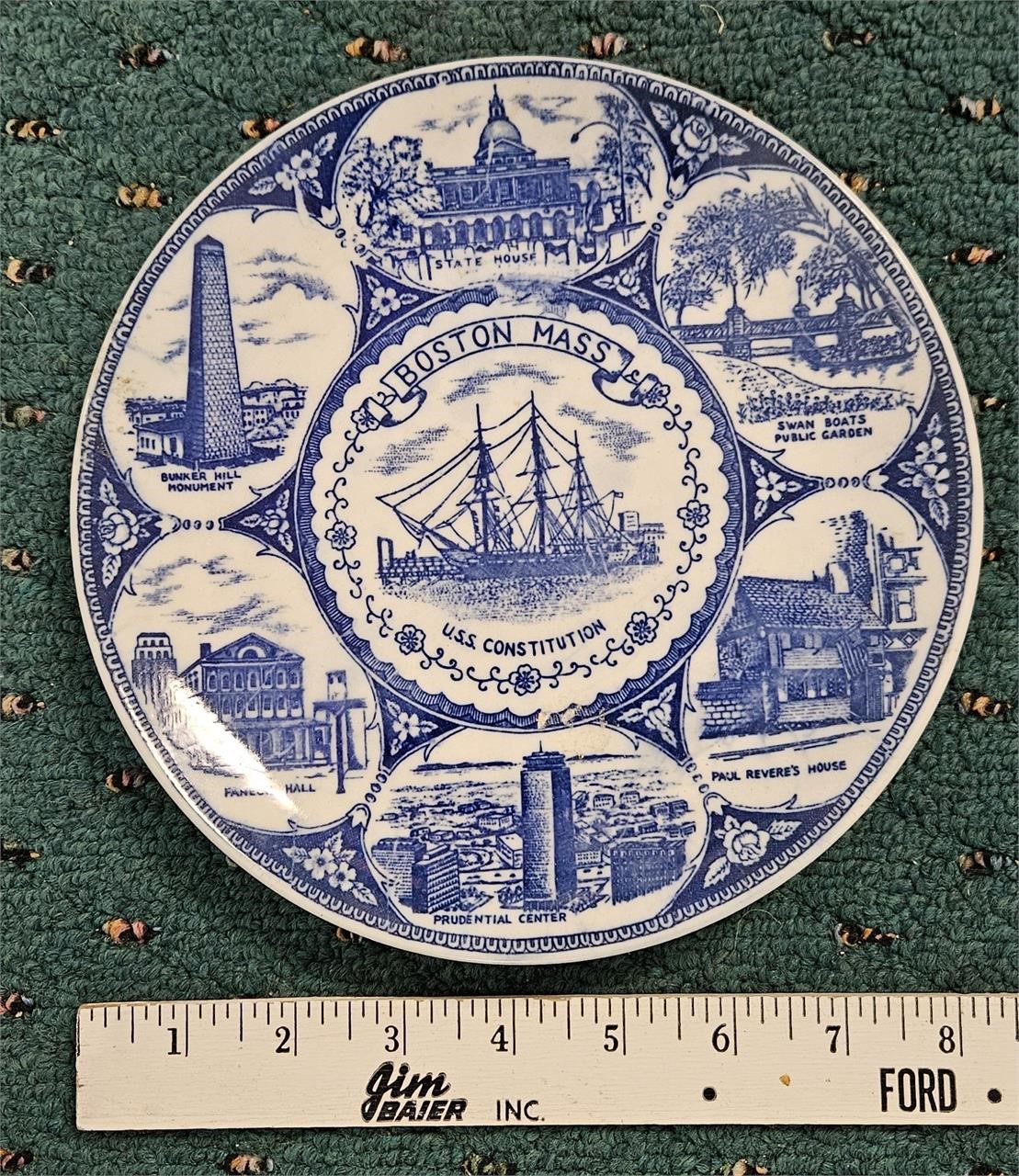 Boston Massachusets Collectible Plate