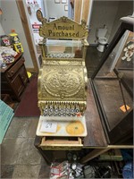 Antique Brass National Cash Register #313