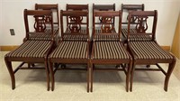 GREAT SET OF 8 LYRE BACK CHAIRS