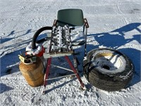 LP Tank, Workmate, Chair, Implement Rim/Tire