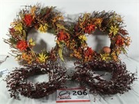 Wreaths, 4 Approx. 18"