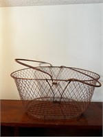 Vintage 1940's Large Wire Egg/Fruit Basket