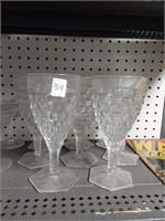 8 American Fostoria Water Glasses