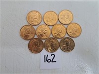 10 Sacagawea $1 Coins Uncirculated Condition