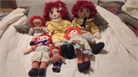 SET OF RAGGEDY ANN AND RAGGEDY ANDY DOLLS