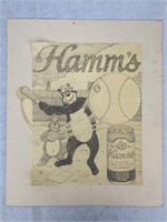 Original Hamm’s Beer Advertising Illustration