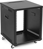 12U Portable Server Rack with Casters