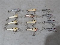 (12) VINTAGE FISHING LURES