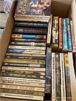 Box of Western books, including Louis Lamore,
