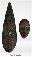 African Dan and Ghanaian Sese Wood Carved Masks