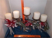 New Poinsettia Candle Centerpiece