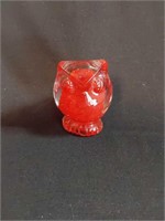 Lefton Red Glass Owl