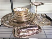 SILVER PLATED ASSORTED SERVING PCS