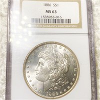 1886 Morgan Silver Dollar NGC - MS63