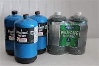 Three BernzOmatic Fat Boy 16.9 oz. propane tanks (