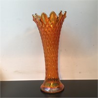 CARNIVAL GLASS SWUNG VASE