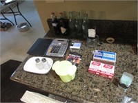 coke bottles,matches,nut grinder & items