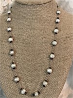 Sterling Silver, Pearl, & Amethyst Bead Necklace