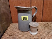 Vintage pitcher, travel cup