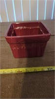 RED LONGABERGER SQUARE BERRY BOWL