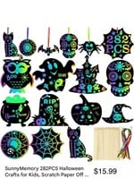 SunnyMemory 117PCS Halloween Crafts Kit for Kids,