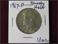 1967 P KENNEDY HALF DOLLAR 40% UNC