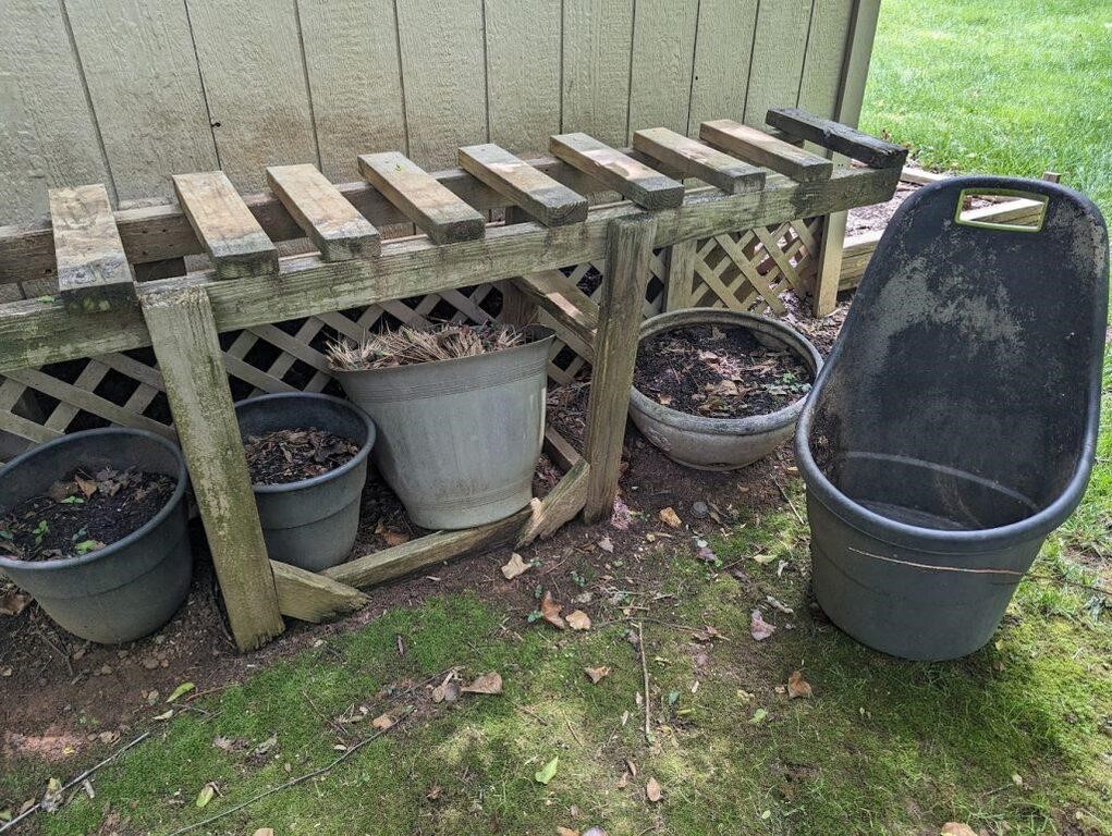 Flower Pot Lot Behind Building