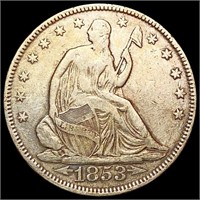 1853 Seated Liberty Half Dollar LIGHTLY