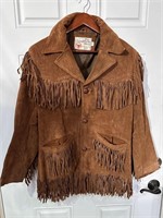 Vintage Sears the Leather Shop Fringe Jacket 36