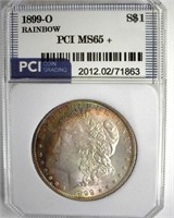 1899-O Morgan PCI MS65+ Rainbow